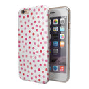Pink Watercolor Dots over White iPhone 6/6s or 6/6s Plus 2-Piece Hybrid INK-Fuzed Case