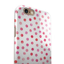 Pink Watercolor Dots over White iPhone 6/6s or 6/6s Plus 2-Piece Hybrid INK-Fuzed Case