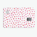 Pink Watercolor Dots over White - Premium Protective Decal Skin-Kit for the Apple Credit Card