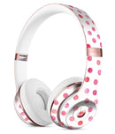 Pink Watercolor Dots over White Full-Body Skin Kit for the Beats by Dre Solo 3 Wireless Headphones