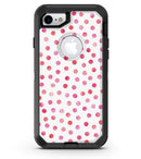 Pink Watercolor Dots over White - iPhone 7 or 8 OtterBox Case & Skin Kits