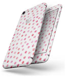 Pink Watercolor Dots over White - Skin-kit for the iPhone 8 or 8 Plus