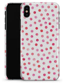 Pink Watercolor Dots over White - iPhone X Clipit Case