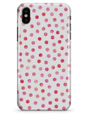 Pink Watercolor Dots over White - iPhone X Clipit Case