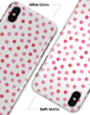Pink Watercolor Dots over White - iPhone X Clipit Case