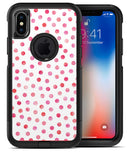 Pink Watercolor Dots over White - iPhone X OtterBox Case & Skin Kits