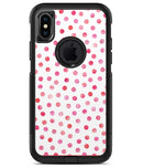 Pink Watercolor Dots over White - iPhone X OtterBox Case & Skin Kits
