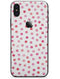 Pink Watercolor Dots over White - iPhone X Skin-Kit