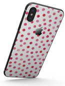 Pink Watercolor Dots over White - iPhone X Skin-Kit