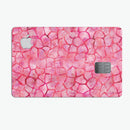 Pink Watercolor Giraffe Pattern - Premium Protective Decal Skin-Kit for the Apple Credit Card