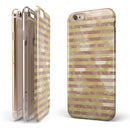 Pink Watercolor Grunge with Gold Stripes iPhone 6/6s or 6/6s Plus 2-Piece Hybrid INK-Fuzed Case