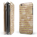 Pink Watercolor Grunge with Gold Stripes iPhone 6/6s or 6/6s Plus 2-Piece Hybrid INK-Fuzed Case