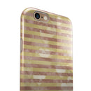 Pink Watercolor Grunge with Gold Stripes iPhone 6/6s or 6/6s Plus 2-Piece Hybrid INK-Fuzed Case