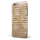 Pink Watercolor Grunge with Gold Stripes iPhone 6/6s or 6/6s Plus 2-Piece Hybrid INK-Fuzed Case