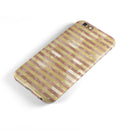 Pink Watercolor Grunge with Gold Stripes iPhone 6/6s or 6/6s Plus 2-Piece Hybrid INK-Fuzed Case