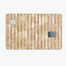 Pink Watercolor Grunge with Gold Stripes - Premium Protective Decal Skin-Kit for the Apple Credit Card