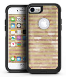 Pink Watercolor Grunge with Gold Stripes - iPhone 7 or 8 OtterBox Case & Skin Kits
