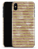 Pink Watercolor Grunge with Gold Stripes - iPhone X Clipit Case