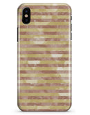 Pink Watercolor Grunge with Gold Stripes - iPhone X Clipit Case