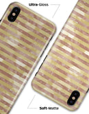 Pink Watercolor Grunge with Gold Stripes - iPhone X Clipit Case