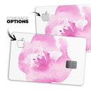 Pink Watercolor Hawaiian Flower - Premium Protective Decal Skin-Kit for the Apple Credit Card