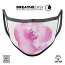 Pink Watercolor Hawaiian Flower - Made in USA Mouth Cover Unisex Anti-Dust Cotton Blend Reusable & Washable Face Mask with Adjustable Sizing for Adult or Child