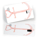 Pink Watercolor Heart Anchor - Premium Protective Decal Skin-Kit for the Apple Credit Card