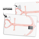 Pink Watercolor Heart Anchor - Premium Protective Decal Skin-Kit for the Apple Credit Card