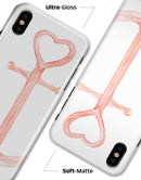 Pink Watercolor Heart Anchor - iPhone X Clipit Case