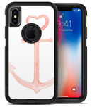 Pink Watercolor Heart Anchor - iPhone X OtterBox Case & Skin Kits