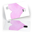 Pink Watercolor Heart - Premium Protective Decal Skin-Kit for the Apple Credit Card