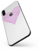 Pink Watercolor Heart - iPhone X Skin-Kit