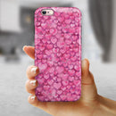 Pink Watercolor Hearts iPhone 6/6s or 6/6s Plus 2-Piece Hybrid INK-Fuzed Case
