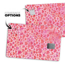 Pink Watercolor Hearts V2 - Premium Protective Decal Skin-Kit for the Apple Credit Card