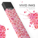Pink Watercolor Hearts V2 - Premium Decal Protective Skin-Wrap Sticker compatible with the Juul Labs vaping device