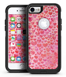 Pink Watercolor Hearts V2 - iPhone 7 or 8 OtterBox Case & Skin Kits