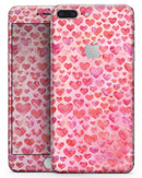 Pink Watercolor Hearts V2 - Skin-kit for the iPhone 8 or 8 Plus