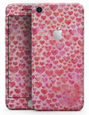 Pink Watercolor Hearts V2 - Skin-kit for the iPhone 8 or 8 Plus