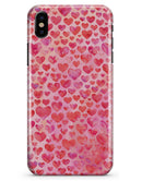 Pink Watercolor Hearts V2 - iPhone X Clipit Case