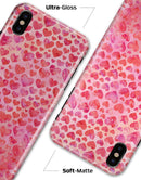 Pink Watercolor Hearts V2 - iPhone X Clipit Case