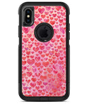 Pink Watercolor Hearts V2 - iPhone X OtterBox Case & Skin Kits