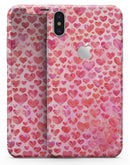 Pink Watercolor Hearts V2 - iPhone X Skin-Kit