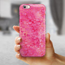 Pink Watercolor Hearts V3 iPhone 6/6s or 6/6s Plus 2-Piece Hybrid INK-Fuzed Case
