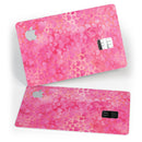 Pink Watercolor Hearts V3 - Premium Protective Decal Skin-Kit for the Apple Credit Card