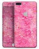 Pink Watercolor Hearts V3 - Skin-kit for the iPhone 8 or 8 Plus