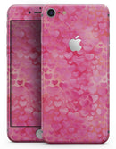 Pink Watercolor Hearts V3 - Skin-kit for the iPhone 8 or 8 Plus