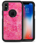 Pink Watercolor Hearts V3 - iPhone X OtterBox Case & Skin Kits