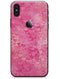 Pink Watercolor Hearts V3 - iPhone X Skin-Kit