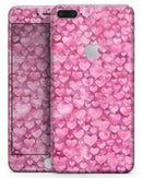 Pink Watercolor Hearts - Skin-kit for the iPhone 8 or 8 Plus