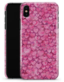 Pink Watercolor Hearts - iPhone X Clipit Case